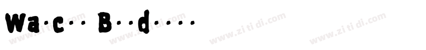 Walcot Bold字体转换